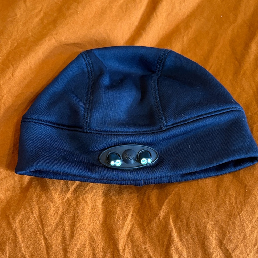 L.L. Bean Kids Dark Blue Beanie with LED Lights